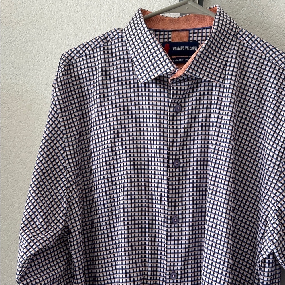 Men's Luchiano Visconti Checked Shirt size XL